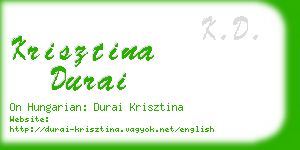 krisztina durai business card